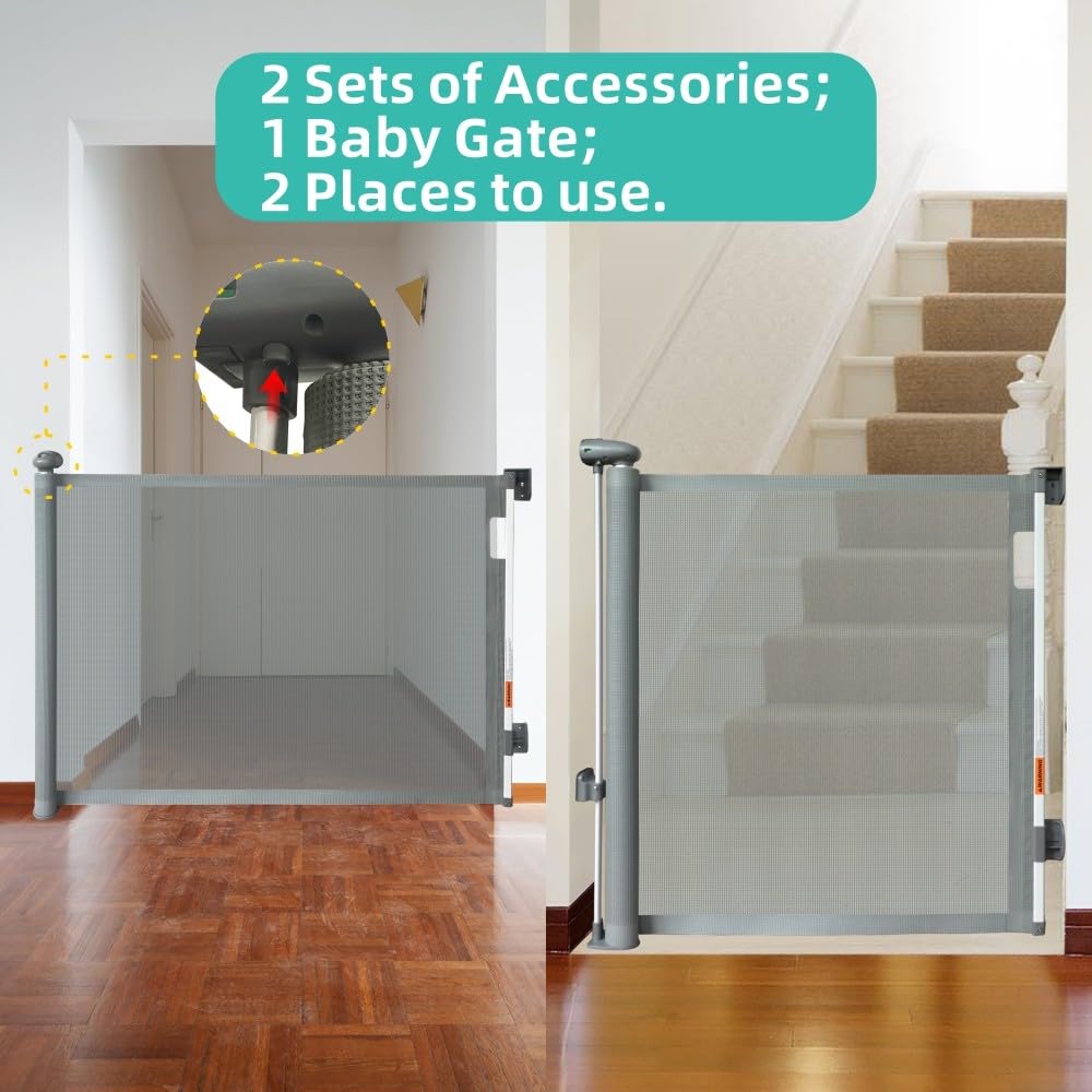 Kids Safety Mesh - Height Adjustable - Door, Stairs, Balcony - 3 Minutes Setup || LIMITED STOCK