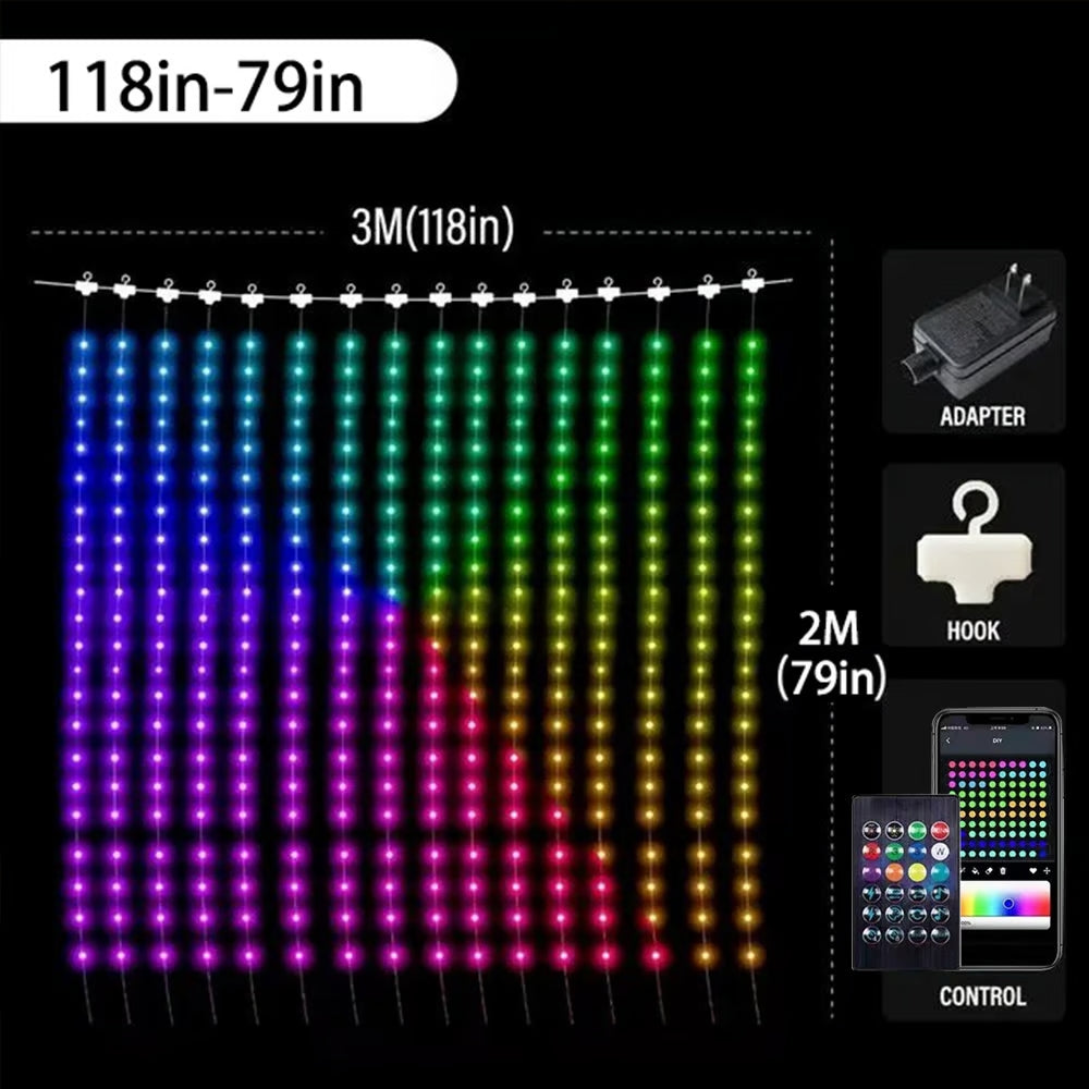 Christmas Special - Color Wave Pattern RGB LED Music Sync Lights [App & Remote Control] - IMPORTED