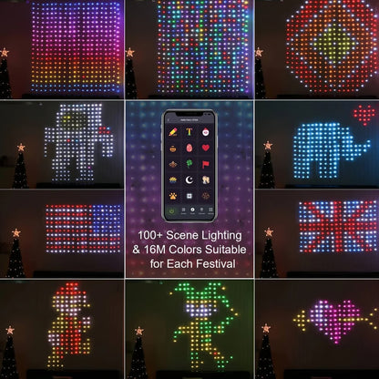 Christmas Special - Color Wave Pattern RGB LED Music Sync Lights [App & Remote Control] - IMPORTED