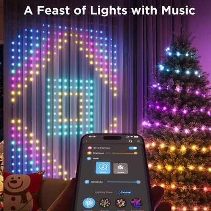 Christmas Special - Color Wave Pattern RGB LED Music Sync Lights [App & Remote Control] - IMPORTED