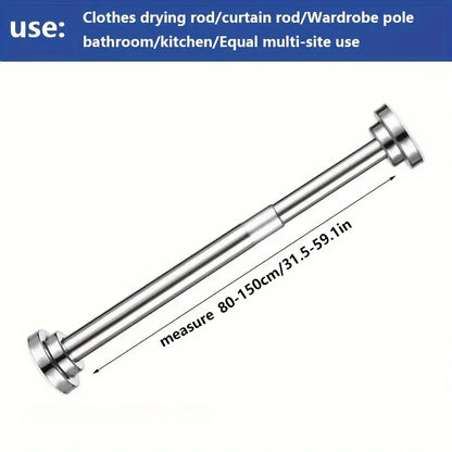 Drill Free Adjustable Curtain Rod - Length 9 Ft | 🔥 Flat 50% OFF SALE 🔥