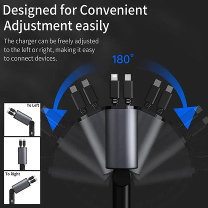 RETRACTABLE SUPERFAST CAR CHARGER (31 INCH, 120W)