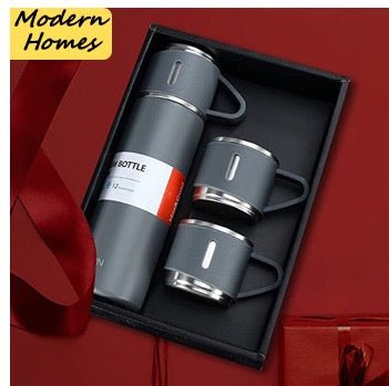 HOT&COOL™ Portable Thermos Flask (Z Black) - HOT & COLD with 3 Cups - ModernHomes