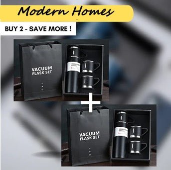 HOT&COOL™ Portable Thermos Flask (Z Black) - HOT & COLD with 3 Cups - ModernHomes